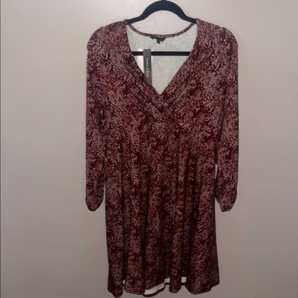 Violet & Roses - Stitch Fix Patterned Long Sleeved Dress
